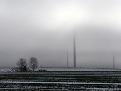 Sonne und Nebel im Kampf gegen Windkrafträder