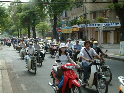 Staßenverkehr in Saigon