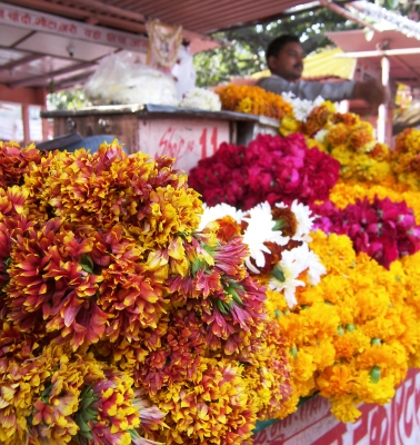 Blumenmarkt in Indien