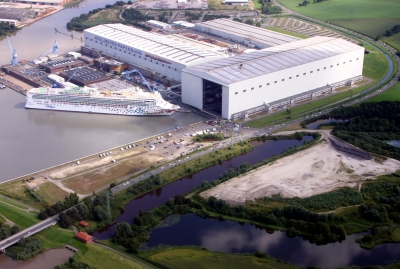 Meyer Werft von oben