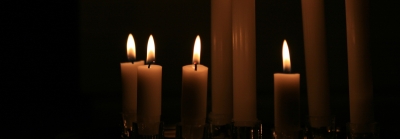Vier Kerzen quer