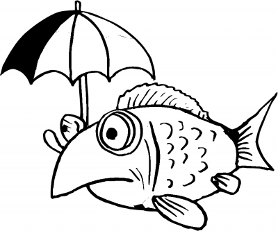 Werkzeugspitze - Fisch mit Schirm