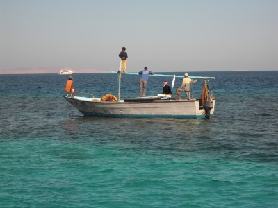 Fischerboot auf dem Roten Meer