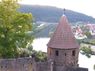 Turm Schloss Wertheim über dem Main