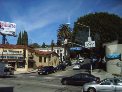 Sunset Boulevard in Beverly Hills, Kalifornien