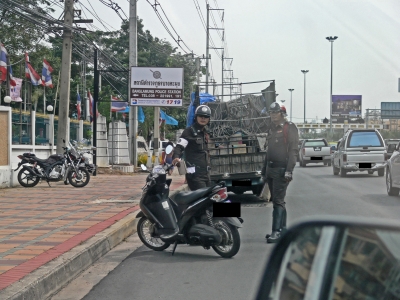 Verkehrskontrolle bei Pattaya