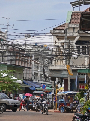 Verkehrsgewühl in Nong Khai