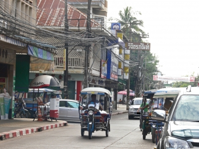 Verkehrsgewühl in Nong Khai