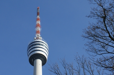 Der Stuttgarter Fernsehturm mit Turmkorb