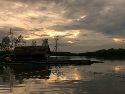 Floßfischer am Mekong (Thailand)