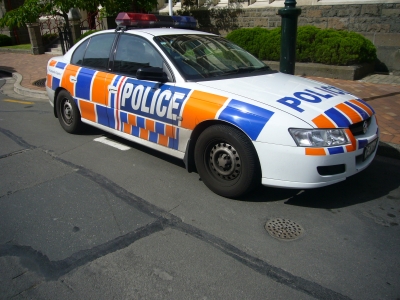Polizeiauto in NZ (Dunedin)
