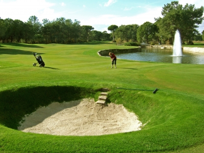 Grün 18 im National Golf Club, Belek, Türkei