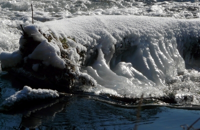 Eis auf der Wupper