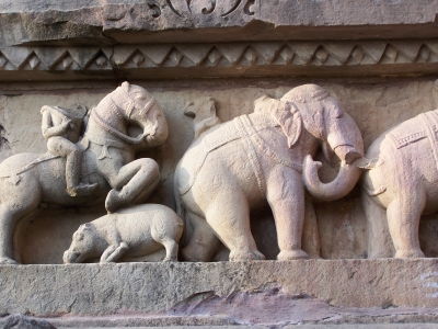Tempekrelief Khajuraho Indien