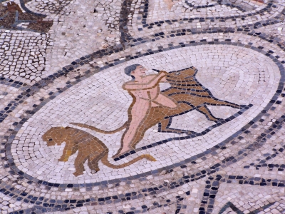Mosaik in Volubilis Marokko