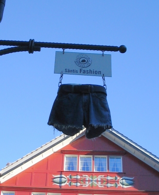 Reklameschild in Appenzell