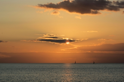 Sonnenuntergang in Warnemünde