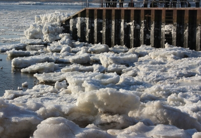 Eisschollen auf der Elbe