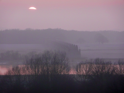 Sonnenuntergang an der Elbe