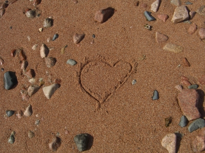 Das Herz auf dem Sand