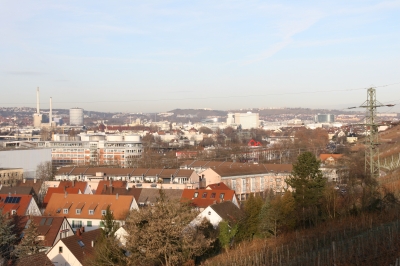 Blick von Untertürkheim nach Gaisburg