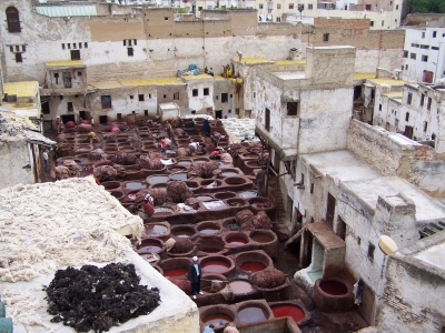Gerberei in Fes Marokko