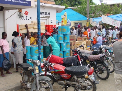 Verkauf an der Grenze nach Haiti