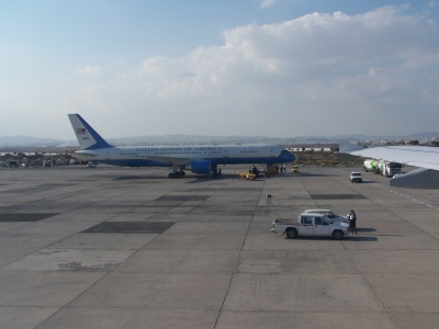 US-Regierungsflugzeug in Larnaca