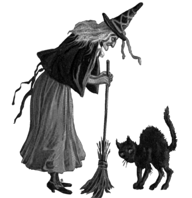 Werkzeugspitze - Hexe mit Katze