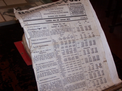 alte deutsche Zeitung in Ostafrika