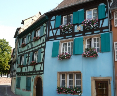 Bunte Altstadthäuser in Colmar