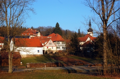 Kleines Dorf in der Rhön