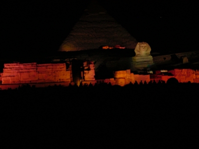 Sphinx im Laserlicht (Ägypten)