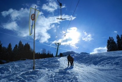 Winter, Schnee, Berge, Skifahren