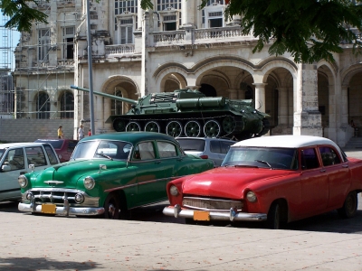 Am Revolutionsmuseum in Havanna/Kuba