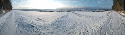 Blick auf Neu-Anspach im Winter