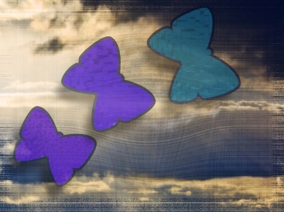 Drei Schmetterlinge