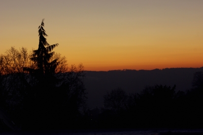 Abenddämmerung 4 - Blick aus dem Büro