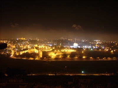 Jerusalem, Altstadt bei Nacht
