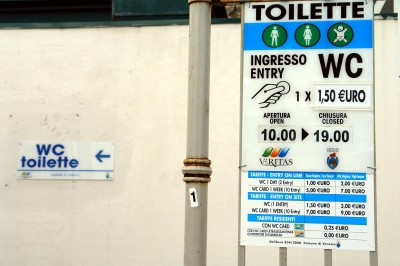 Venedig : Zehnerkarte WC kostet 7 Euro
