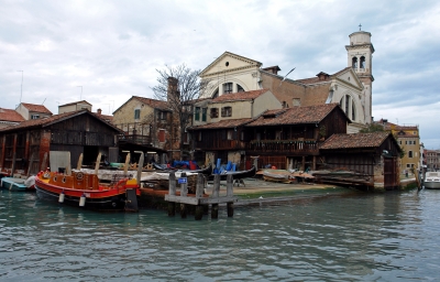 Venedig : Gondelwerft am Rio de San Trovaso