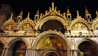 Venedig : Abendstimmung Basilica di San Marco