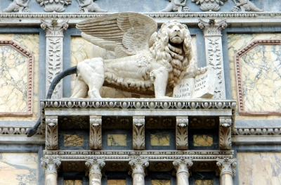 Venedig : Scuola Grande di San Marco, Detail der Fassade