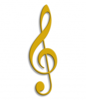 Notenschlüssel | Violinschlüssel in Gold