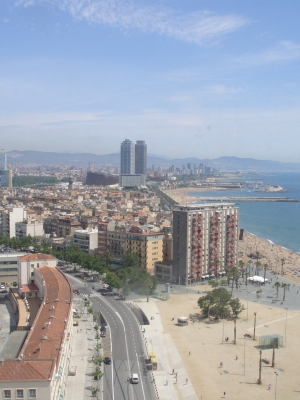Blick auf den Hafen von Barcelona