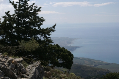 Blick auf den Küste von Agios Nikolaos