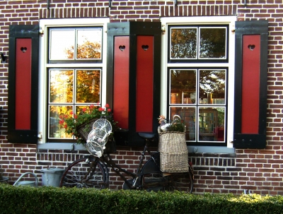 Rad in Moddergat in Friesland im Herbst 2008