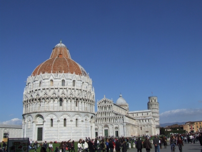 Baptisterium , Kathedrale & der schiefe Turm von Pisa