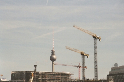Hauptbahnhof von Berlin noch im Bau