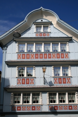 Fassade in Appenzell, Schweiz